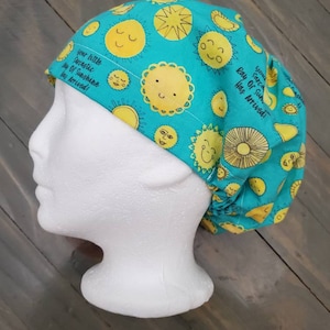 Your little sarcastic ray of sunshine has arrived bouffant/euro hybrid style surgical /scrub/dental hat by Carolinadreamsbyjen