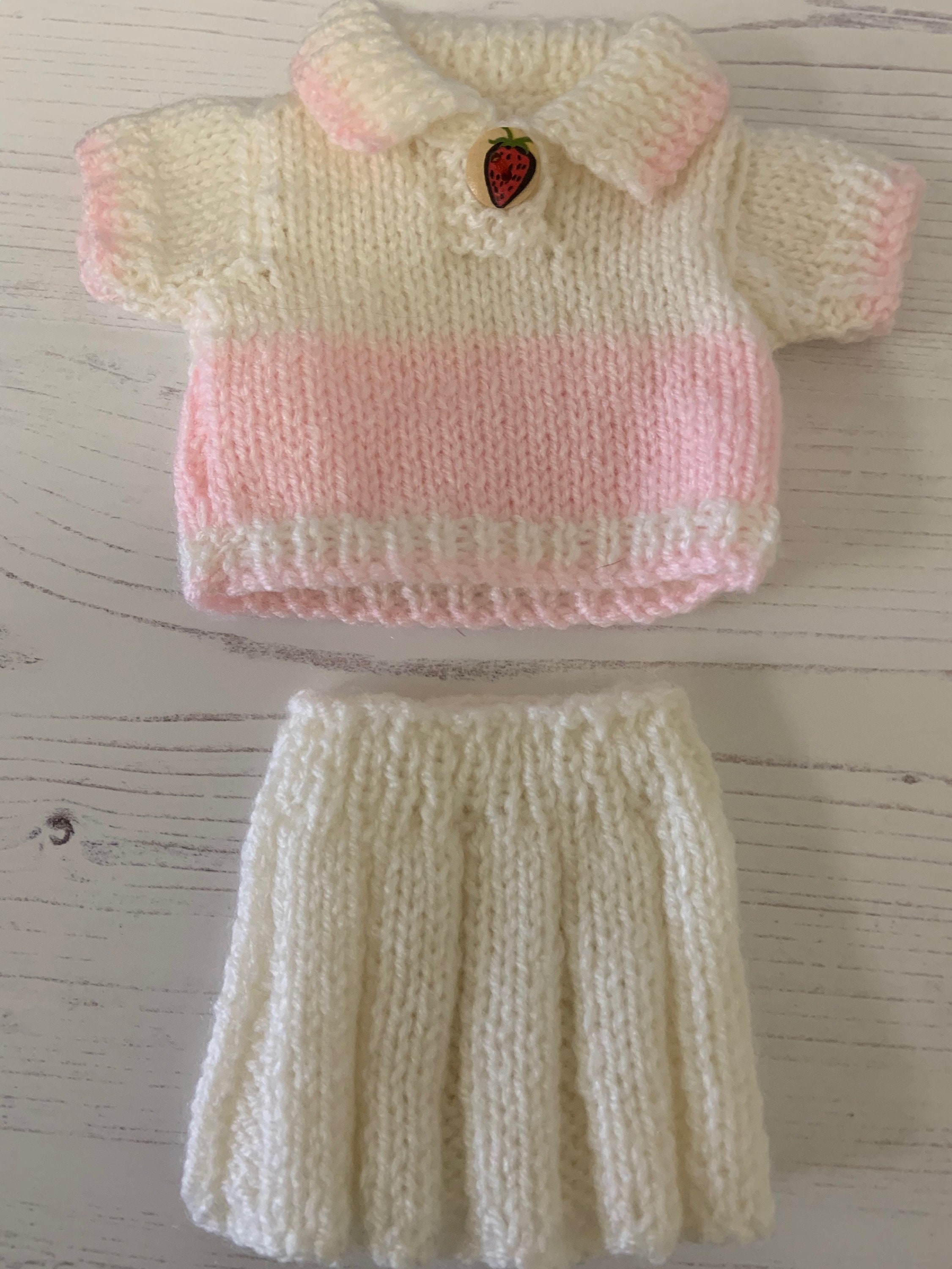 knitted skirt and top set