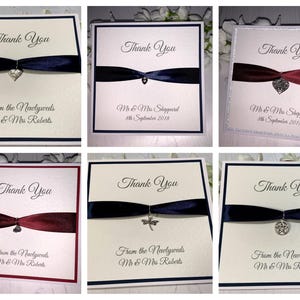 Pacote com 10 cartões de agradecimento para casamento/aniversário/ocasiões especiais - Vários temas de charme - Muitas cores/designs disponíveis