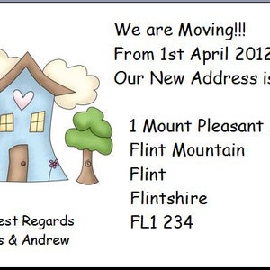 Pak met 20 adreswijzigingskaarten - met onze zonder envelop - We are Moving - Blue House Design