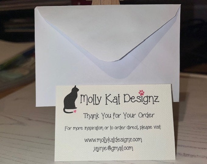 50 Small/Mini Envelopes - Ideal for Business Card Size - 11 x 7cm - White