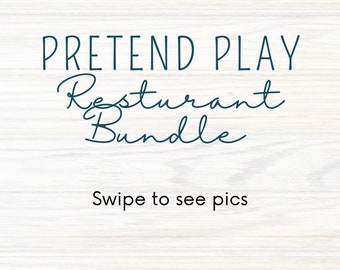 Pretend Play Canva Restaurant Bundle