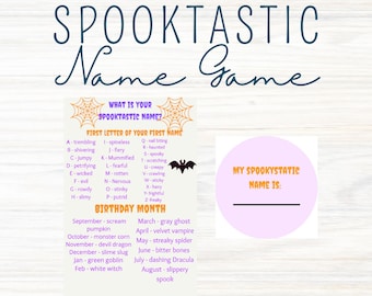 Spookystastic Digital Name Game