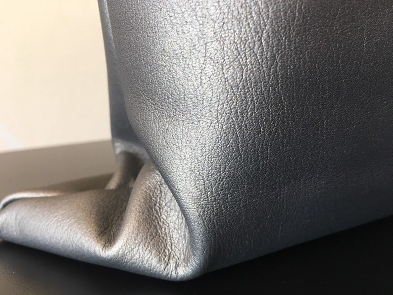 sack in a Faded Dark Metallic Bronze SALE Our Large Saco Leather Tote