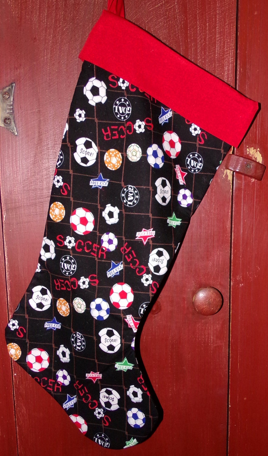 Soccer Christmas Stocking Etsy