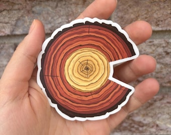 Colorado Tree Ring Sticker, Colorado Flag Inspired, Waterproof Vinyl