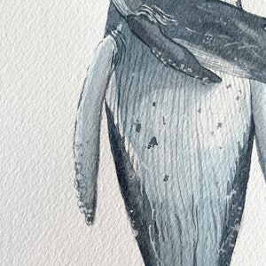 HUMPBACK WHALE original watercolour painting image 3