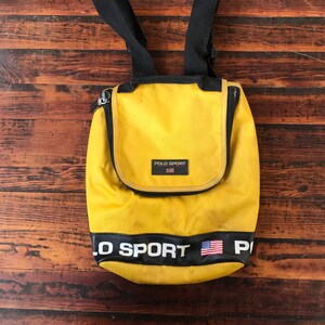 Mochila 90s Vintage Polo Sport amarillo Etsy Mexico