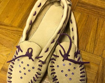 deer hide slippers
