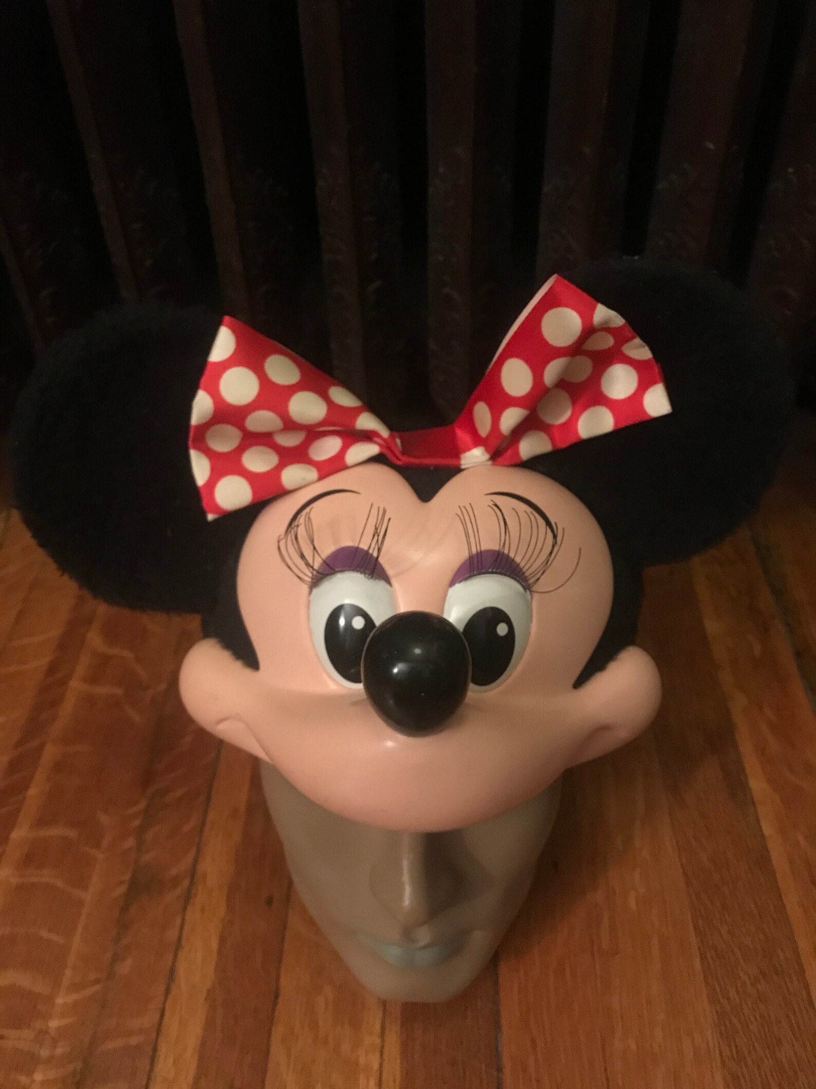 Vtg 1990's Disney Minnie Mouse Hat 3D Face Ears Eyelashes Etsy