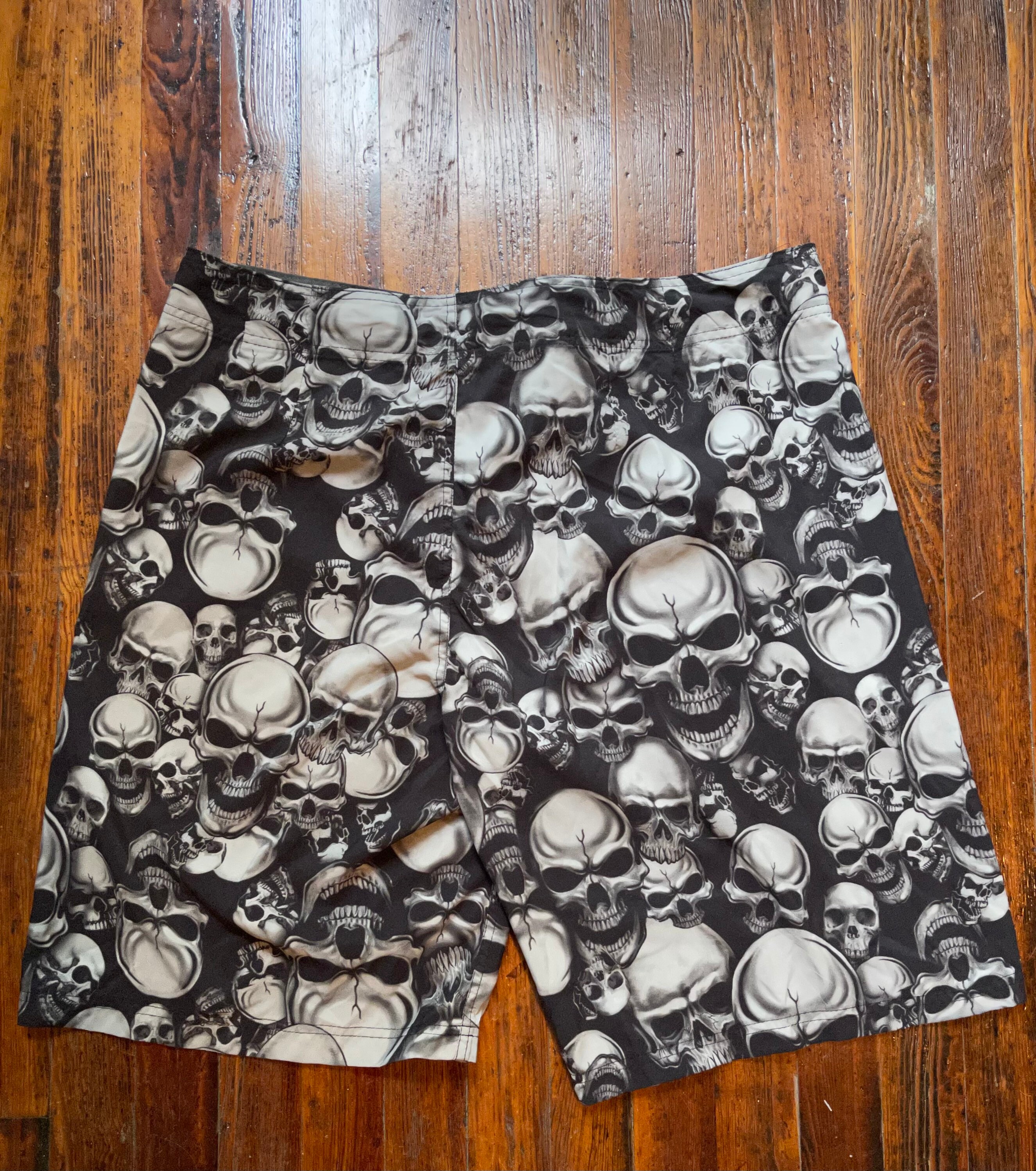 VTG Y2K Skulls 2kuhl Black & Great Draw String Mens Swim - Etsy