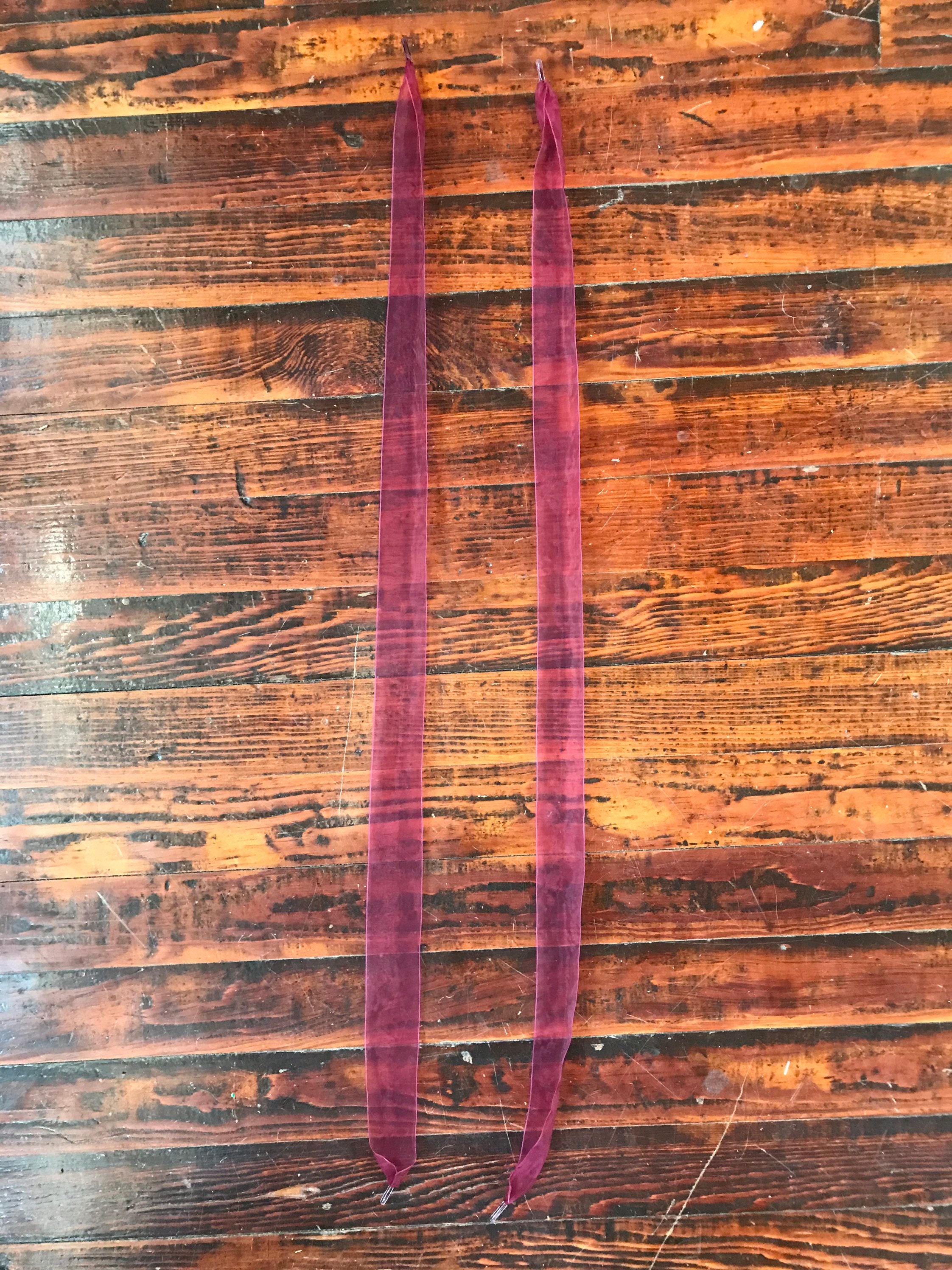 Vintage Burgundy See-through Ribbon Ladies Shoe Laces O/S | Etsy