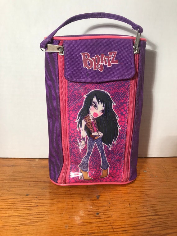 Vtg 00s Bratz Doll Jade Y2K Pencil Case / Make up Bag 