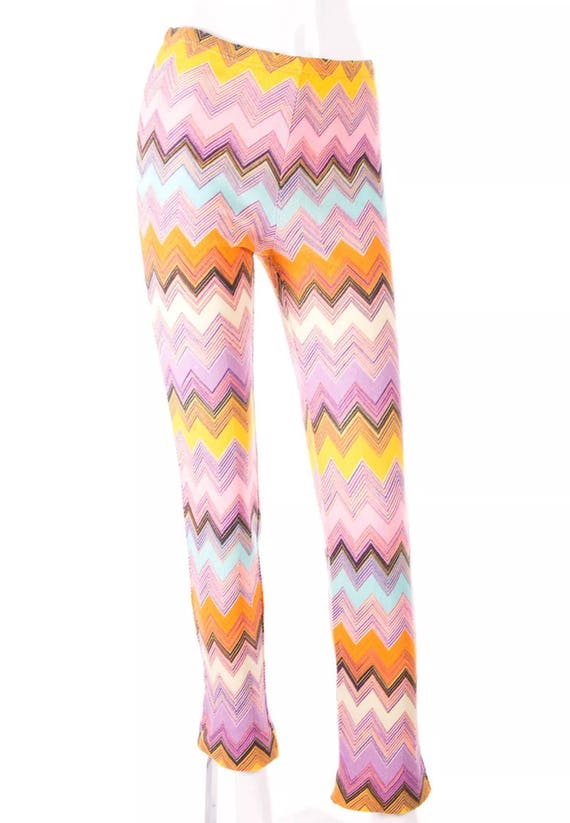 Missoni Vintage 90s Zig Zag Knit Pants