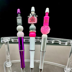 Flacons lyriques country - Stylos à bille - Billes de silicone - Stylos acryliques - Stylos à bille