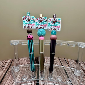 Stylos à bille - Beautiful Crazy Mama - Fête des Mères - Perles en silicone