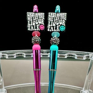 Stylos à bille en silicone Morgan Wallen - Last Night - Chanteur country - Stylo décoratif