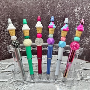 Perlenstifte - Eistüte - Sommer - Silikonperlen - Acrylperlen