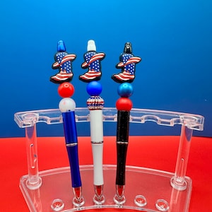 American Boots - Perlenstifte - Rot Weiß Blau - Amerikanische Flagge - Cowboy Bootsb