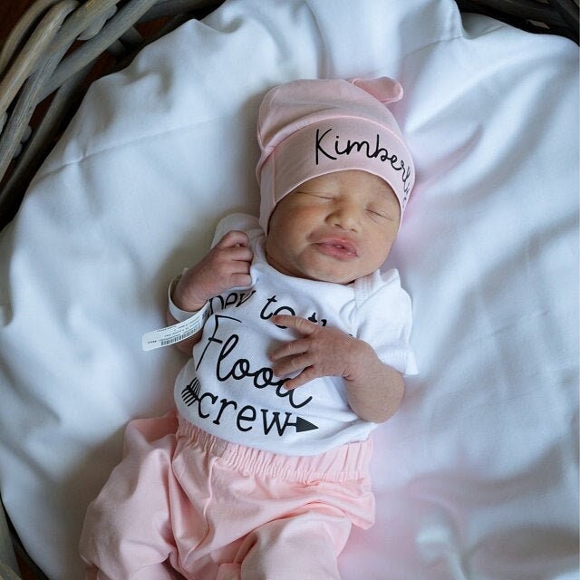 Personalized Newborn Baby Coming Home Hospital Outfit, Infant Name Outfit, Baby Clothes