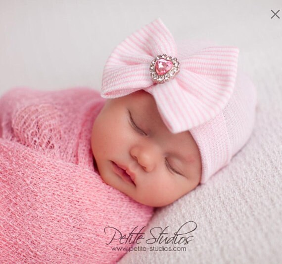 NEWBORN BOW newborn bow hat baby girl 