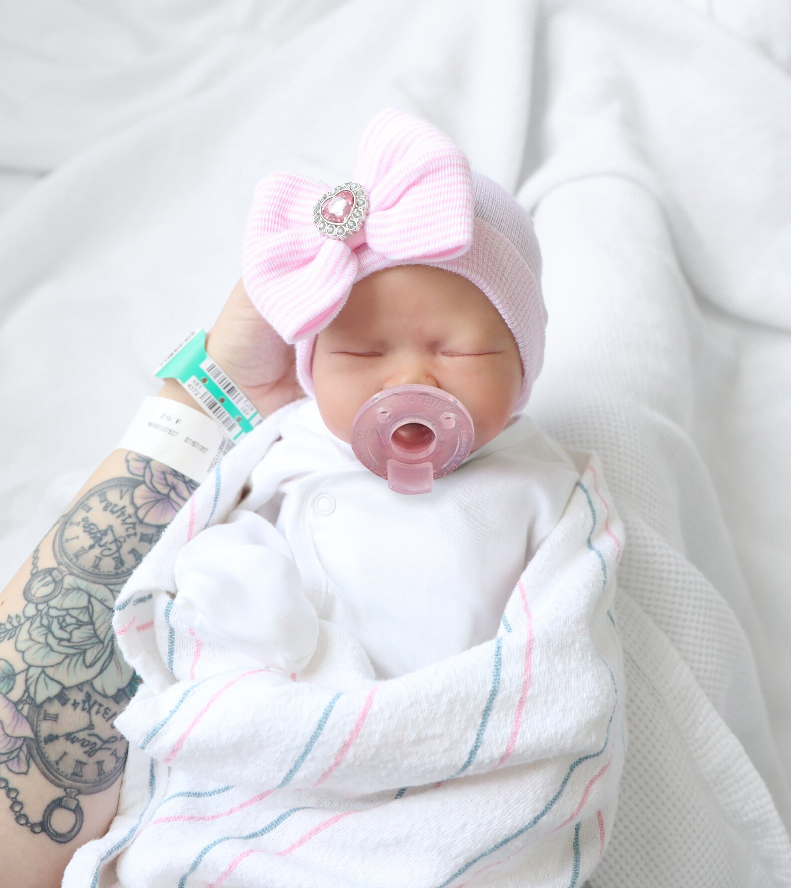 Baby Girl Hatnewborn Baby Girl Hat Newborn Baby Girl Etsy