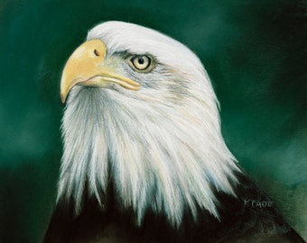 Giclee print "Eagle Eye" A painting of a bald eagle portrait