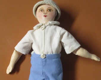 Reproduction of Antique Maggie Bessie boy doll