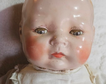 Antique Horsman Compo Tiny Baby  doll