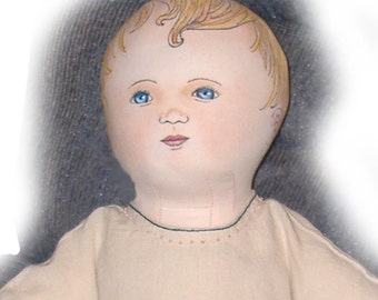 Pattern for Reproduction of Antique Lithographed Doll - 18"