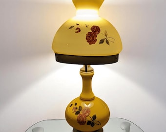 Vintage Opaline Table Map Mustard // Cottage decoration