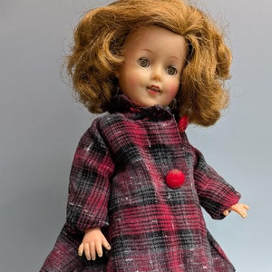 Vintage Shirley Temple Doll Ideal Blue Dress and Coat // Shirley Temple Doll/ 1950's Dolls