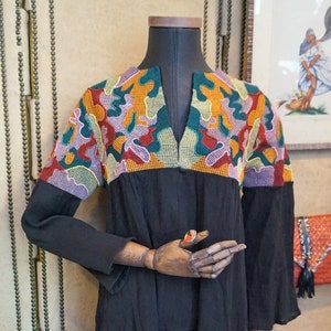 Vintage Ethnic Embroidery Dress Fashion Woman // Ethnic Boho festival Clothing
