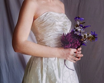 Vintage Wedding Dress Brida Gown // Cocktail Dress size S or XS