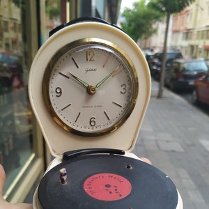 Vintage Goldbuhl Swiss Reuge Dancing Ballerina Music Box // Automaton German Musical Alarm Clock