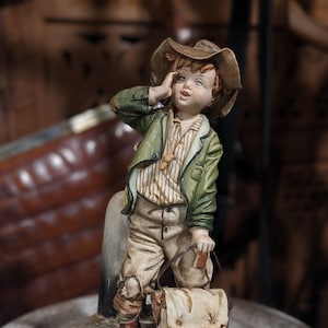 Vintage Capodimonte 1950er Jahre italienische Biskuitporzellan Figur