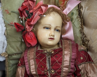 Antiqye Wax Child Baby Jesus Doll From 1900s // Monastery Baby Jesus