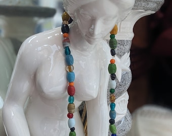 Vintage glass lampwork necklace // Fashion Necklace Vintage