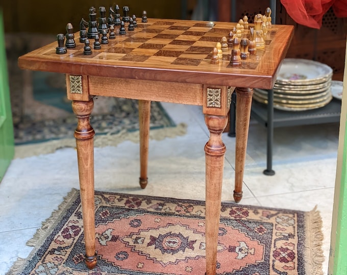 Vintage Chess Table Wooden // Chess Table Furniture,luxury Vintage With