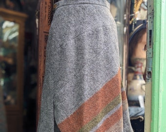 VIVIENNE WESTWOOD wollen rok met rood label, asymmetrische midi-rok, maat 44, maxi-rok met hoge taille
