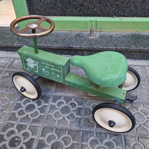 Vintage Toy Tractor kids // Metal Tractor Green