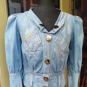 Vintage Original Guess Premium Jacket Denim Jean Button Jacket // Women Fashion