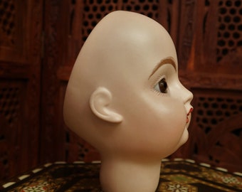 vintage Reproduction Porcelain Head Doll FG // Francoise Gaultier Head Doll