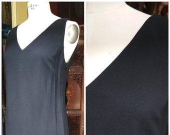 Vintage Max Mara Black dress Made in Italy / Designer Elegant women dress / Evening dress size 42