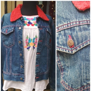 Vintage 90s Fiorucci Denim Jacket / Oversized Size L