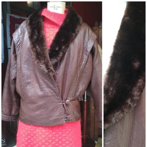 Vintage Brown Leather Jacket Size M / Vintage Biker