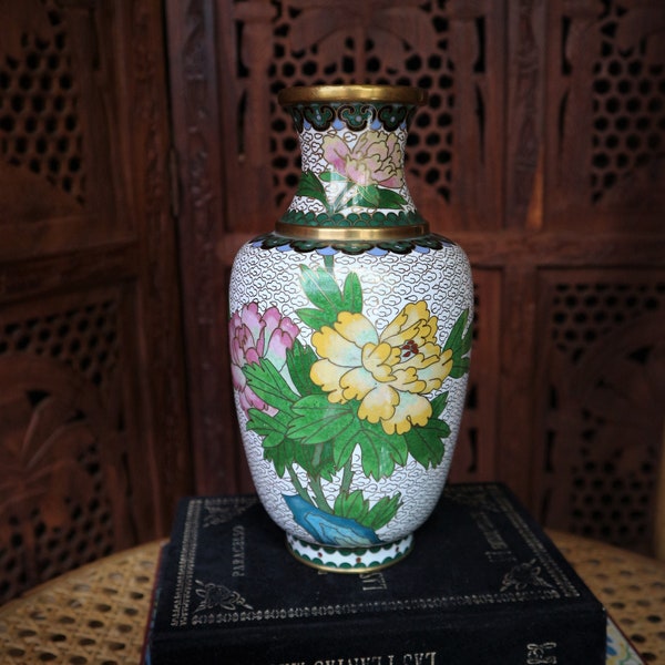 Chinese Enamel Vase Etsy