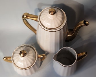 Vintage Coffee set Tea set Porcelain White pieces // Tableware vintage