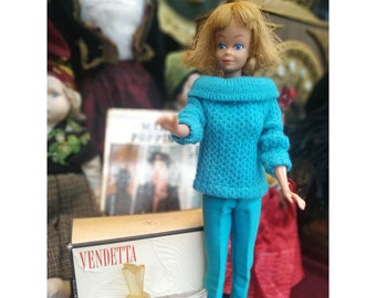 Vintage Midge by Mattel 1962 un blue outfit // Barbie Mattel