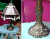 Vintage Tiffany style lamp Lamp Desk Vintage Table Lamp Vintage Stained Glass lamp